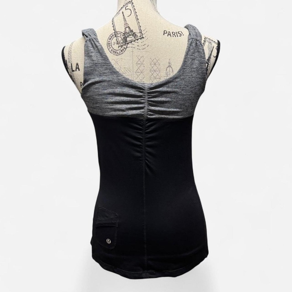Lululemon black and grey athletic tank top - Picture 3 of 4